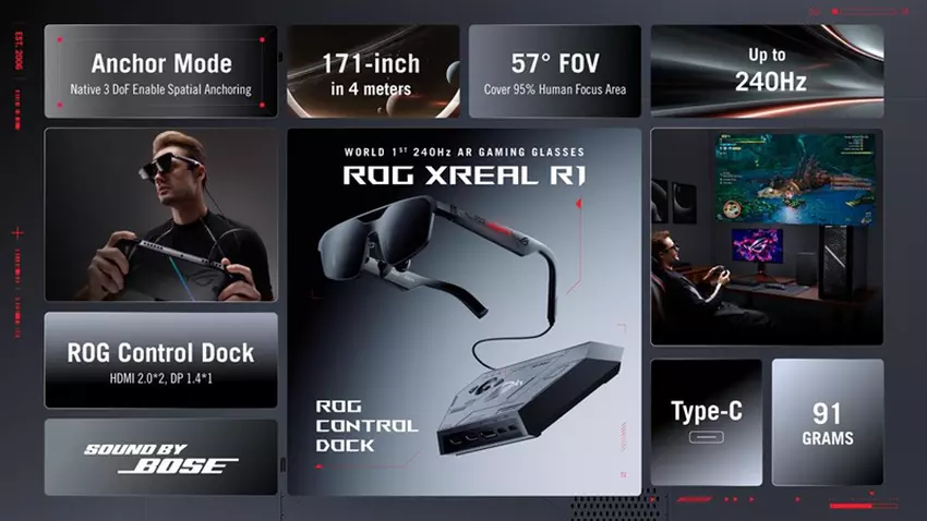 ASUS ROG XREAL R1 AR Gaming-Brille großes Bild