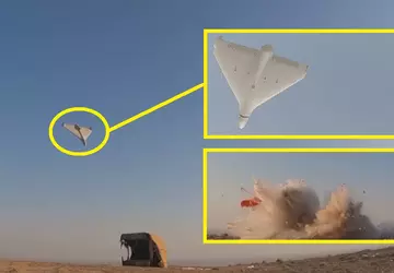 Die Shahed-136-Kamikaze-Drohne hat statt des kolbengetriebenen ...