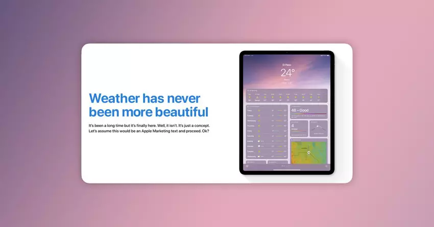 Das iPad braucht noch eine Wetter-App – So soll sie aussehen