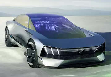 Futuristisches Interieur, viel Glas und ein ...