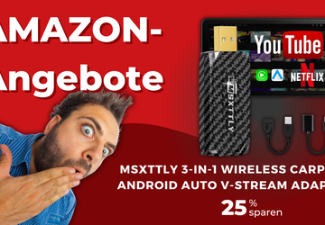 MSXTTLY 3-in-1 Wireless CarPlay Android Auto ...