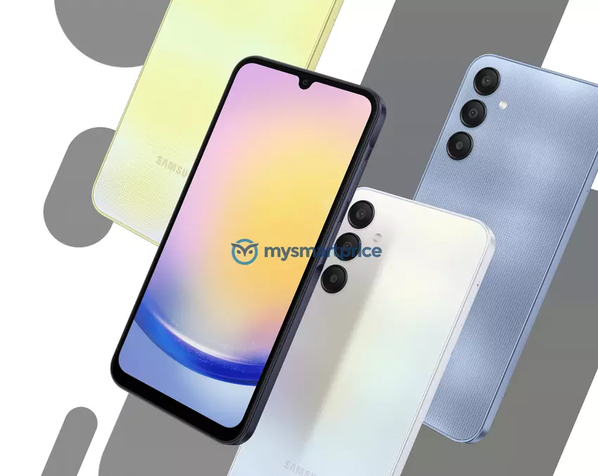 AMOLED-Display, Exynos 1280-Chip und fünf Farben: Presse-Renderings und Spezifikationen des Galaxy A25 5G sind online erschienen