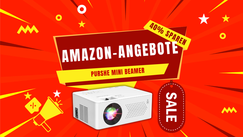 PURSHE Mini Beamer – Jetzt 35€ günstiger!