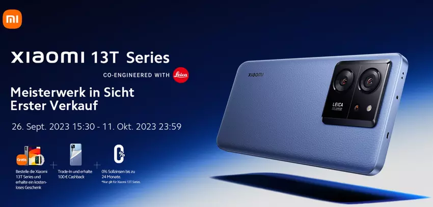 Redmi Pad SE, Smart Band 7 Pro, YouTube Premium Abonnement und 100GB Google One Speicher - Xiaomi schenkt Ihnen beim Kauf des Xiaomi 13T und 13T Pro