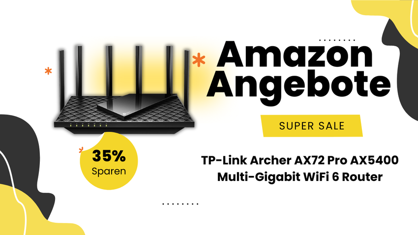 TP-Link Archer AX72 Pro WiFi 6 Router - Jetzt €52,91 günstiger!