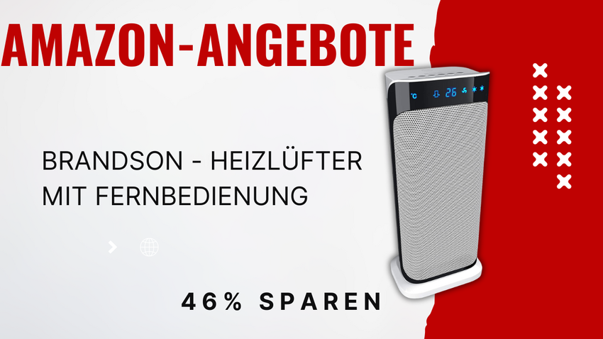 Brandson Keramik-Heizlüfter mit Fernbedienung – Spare jetzt 41€!