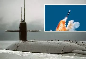 Ein US-U-Boot der Ohio-Klasse, das 20 ...