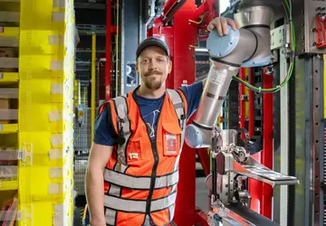 Amazon stellt Vulcan vor, einen Roboter, ...