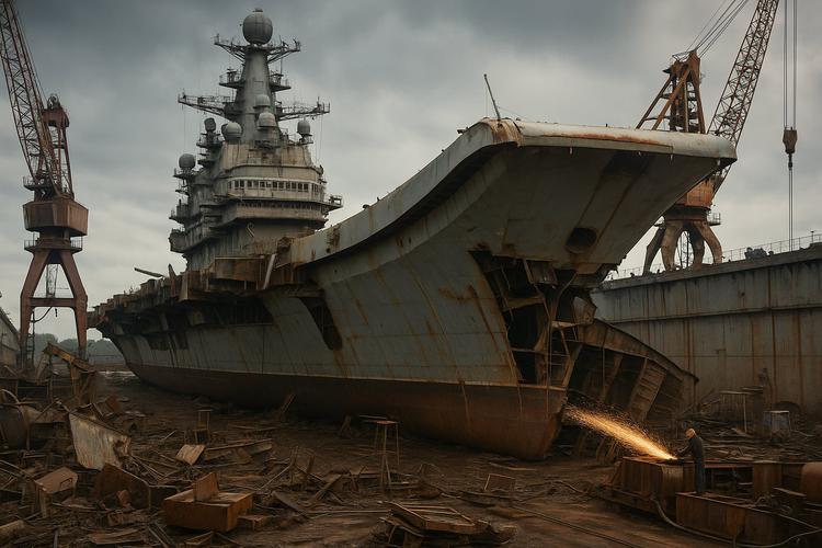 Der Admiral Kuznetsov könnte zum Schrottplatz ...