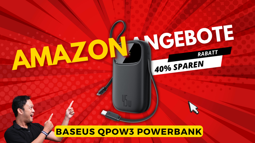 Baseus QPow3 Powerbank 20000mAh – Spare jetzt 40% und zahle 20,09€ weniger!
