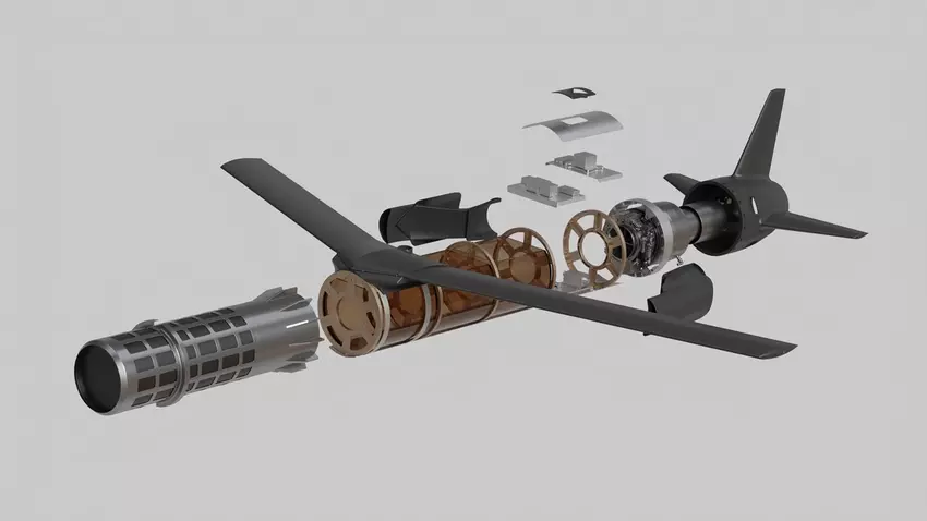 Die Drohnenrakete Ruta. Illustration: Destinus