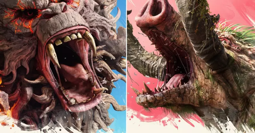 Jage ein riesiges Wildschwein im Schatten eines Sakura-Baumes im detaillierten Gameplay-Trailer des Actionspiels Wild Hearts