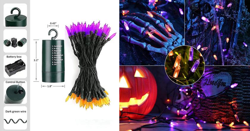 Joomer Orange Lila Halloween-Lichterkette beste außen halloween-lichter 