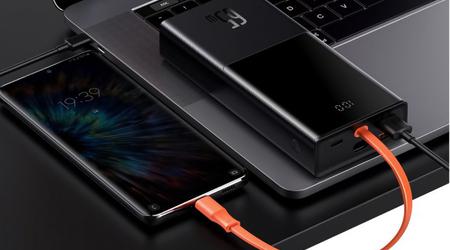Baseus Elf Digital Display: 20.000-mAh-Akku für iPhone, MacBook und iPad mit integriertem USB-C-Kabel, 65-Watt-Ladegerät und Display für 55 US-Dollar