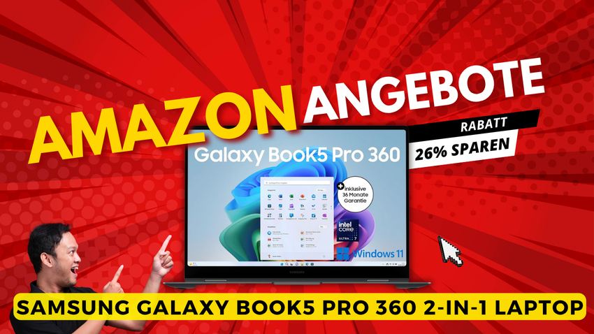 Samsung Galaxy Book5 Pro 360 2-in-1-Laptop – Spare jetzt 498€!