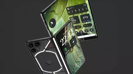 Der Designer hat sich ein faltbares Smartphone Nothing Fold (1) mit einem originellen Scharnier und drei Kameras vorgestellt