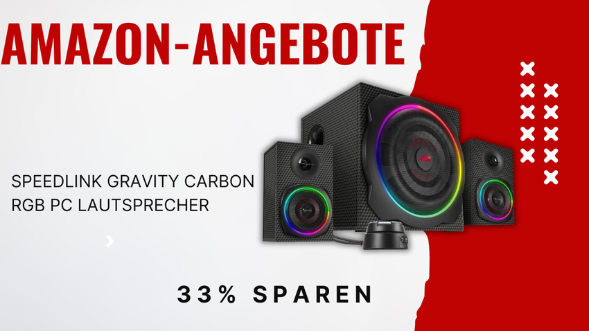 Speedlink GRAVITY CARBON RGB PC Lautsprecher – Jetzt 33% Rabatt!
