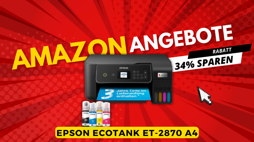 Epson EcoTank ET-2870 Tintenstrahldrucker – Spare 90€ zum Black Friday!