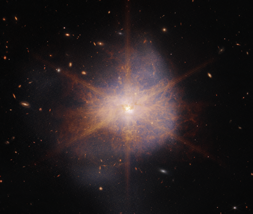 James Webb fotografierte die Infrarotgalaxie Arp 220, die 1 Billion heller ist als die Sonne