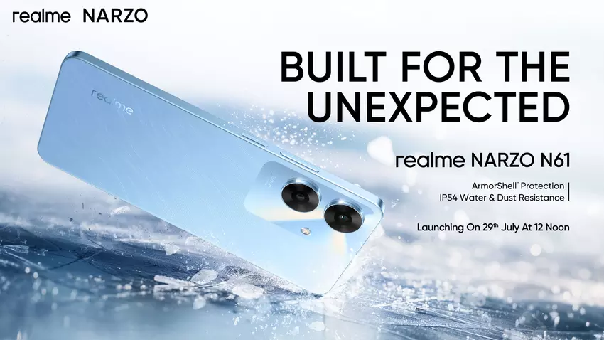 Offiziell: realme Narzo N61 mit IP54-Schutz kommt am 29. Juli auf den Markt