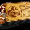 Informationstafel und Stand für T-Rex