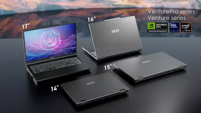 Laptops der Serien Venture und Venture Pro. Illustration: MSI