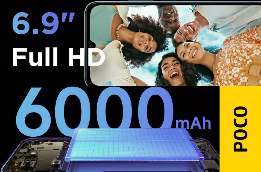 Poco C85 - ein Ultra-Budget-Smartphone mit einem leistungsstarken Akku und 120-Hz-Display