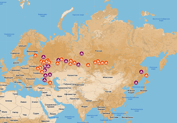 Wo die Russen brennen: Eine Karte ...