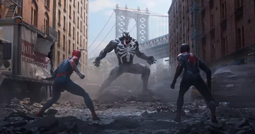 Sony zeigte während des NFL-Spiels einen einminütigen Werbespot für Marvel's Spider-Man 2, in dem der Kampf mit Venom stattfindet