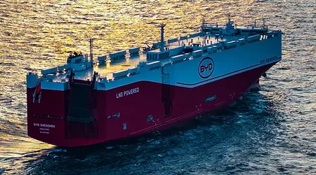 Der vierte Autotransporter von BYD begibt sich auf seine Jungfernfahrt nach Brasilien