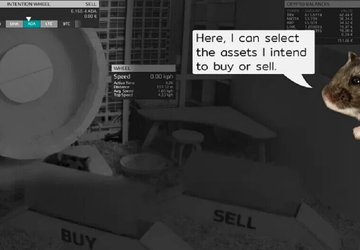 Ein Hamster, der erfolgreich mit Kryptowährung ...