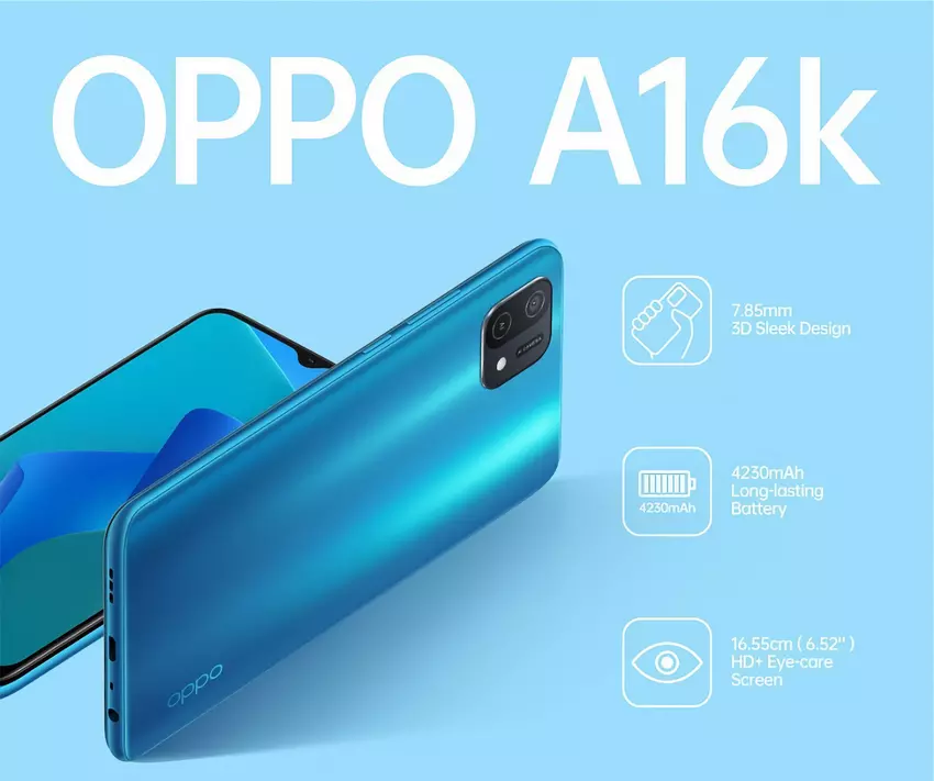 OPPO A16k: MediaTek Helio G35 Chip, 4230mAh Akku und $140 Preisschild