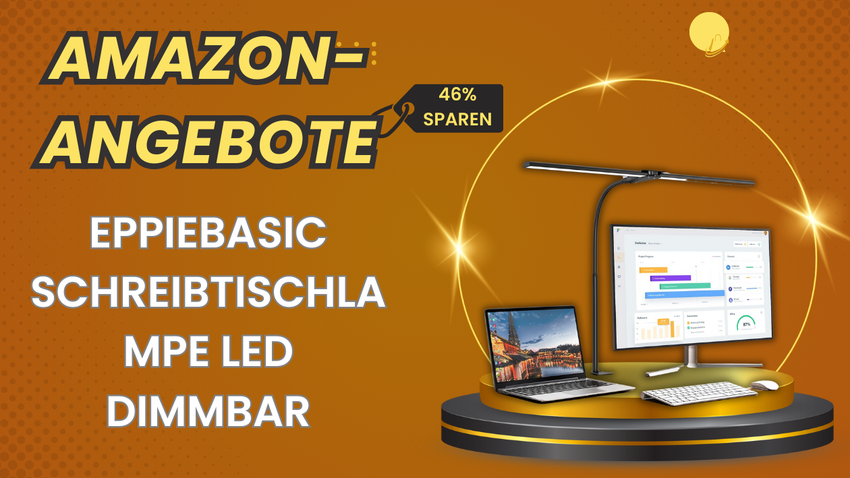 LED Schreibtischlampe mit Doppelkopf – Gigantische 26€ Ersparnis!