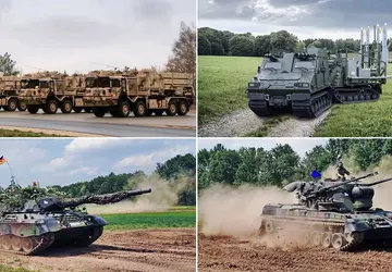 110 Leopard 1A5-Panzer, 18 Flugabwehrsysteme IRIS-T ...