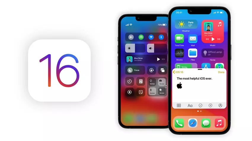 Ordner mit interaktiven Widgets und neuen Steuerschaltflächen: Ein Screenshot des iOS 16-Testbuilds ist im Netzwerk aufgetaucht