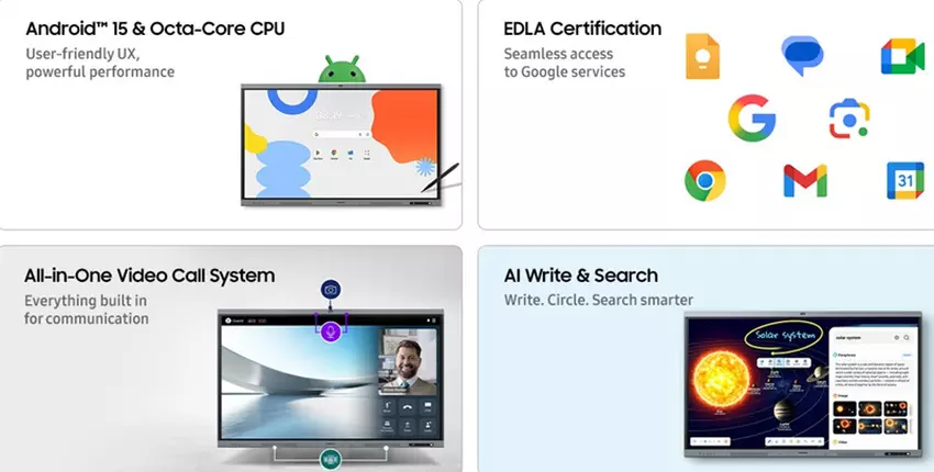 Neues Samsung WAFX-P-Gerät mit Touchscreen für Unternehmen