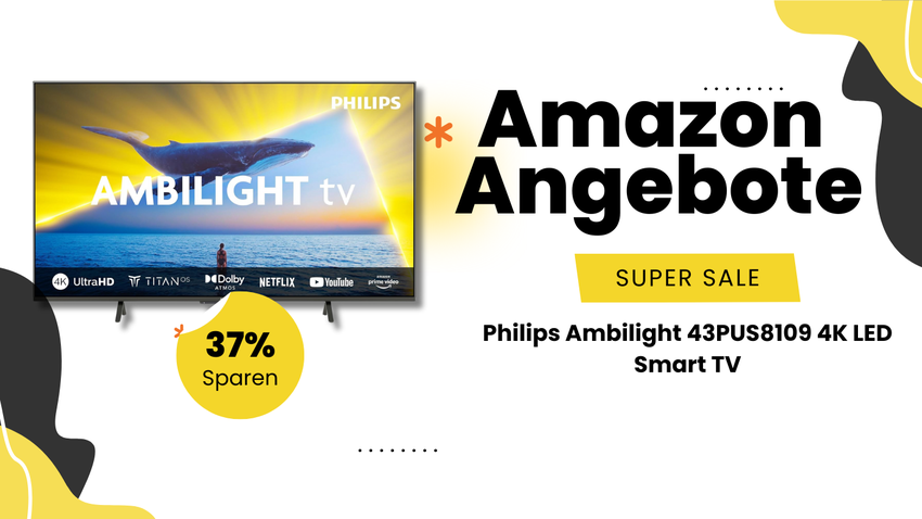Philips Ambilight 43PUS8109 4K Smart TV – Immersives Fernseherlebnis für 170€ weniger!