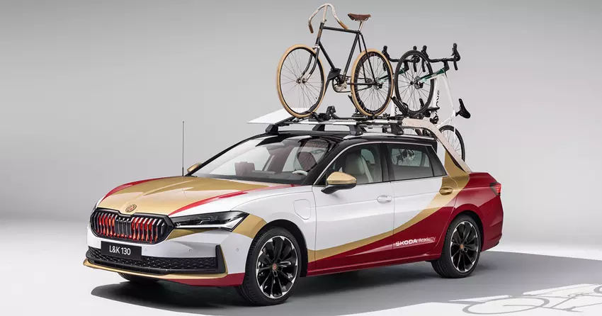 Škoda-Studierende verwandelten einen Superb Kombi in einen L&K 130 Pickup, der dem Radfahren gewidmet ist