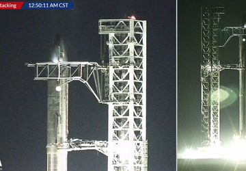 Der 140-Meter-Roboter "Mehazilla" half beim Zusammenbau ...
