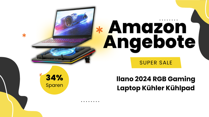 Llano Gaming Laptop Kühler mit RGB Beleuchtung – Spare 47€!