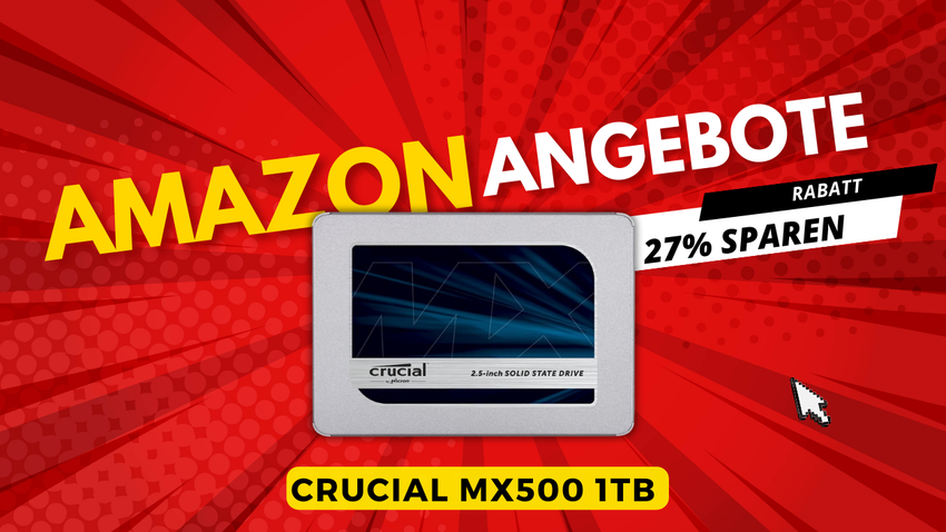 Crucial MX500 1TB SSD – Jetzt 30€ Rabatt sichern!