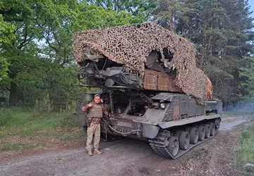 Die Ukraine führte erstmals das FrankenSAM-System ...