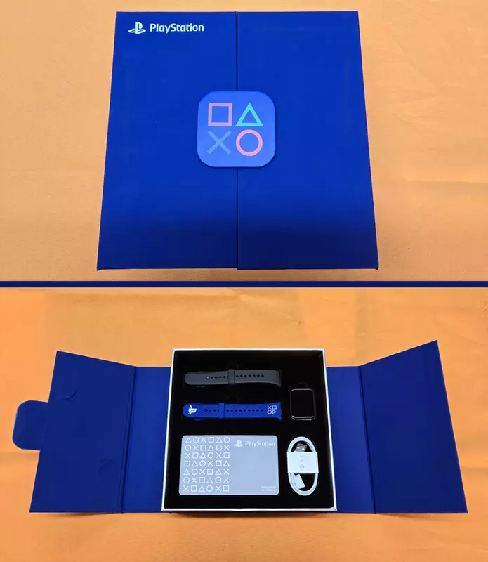 Verpackung und Inhalt der Verpackung des PlayStation Fitness-Trackers