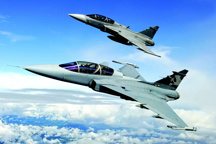 Saab lieferte zwei neue F-39E Gripen-Flugzeuge im Rahmen eines 5,4-Milliarden-Dollar-Vertrags an Brasilien