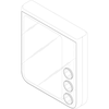 Samsung Galaxy Z Flip 7 Design, 3D-Ansicht von der Teleobjektivkamera