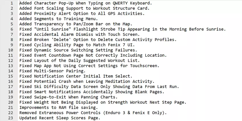 Beschreibung der Beta-Funktionen für die Smartwatches Fenix 8, Fenix 8 Solar, Enduro 3 und Fenix E: Garmin