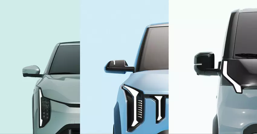 Kia hat vor der offiziellen Premiere Teaser der neuen Elektroautos EV2, EV4 und PV5 gezeigt