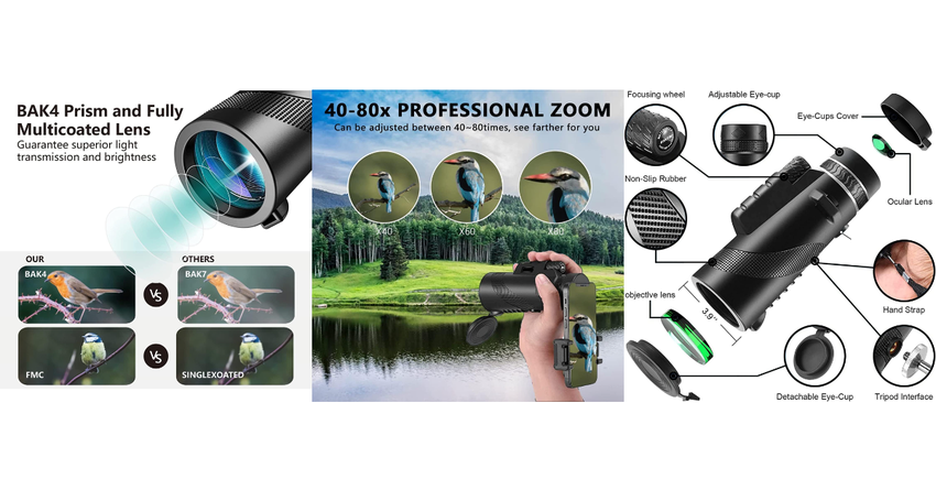 PhysioPhyx 80x100 bestes monokular für das handy