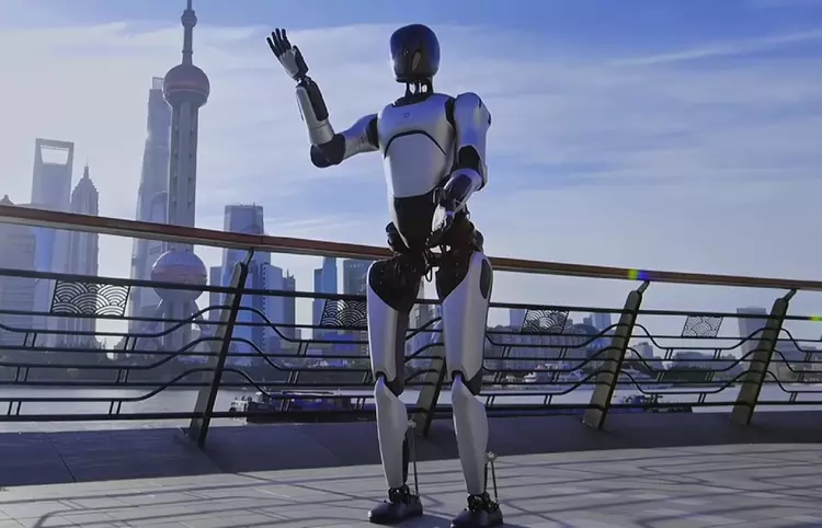 Der humanoide Roboter AgiBot A2 hat ...