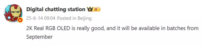 Real RGB OLED-Display